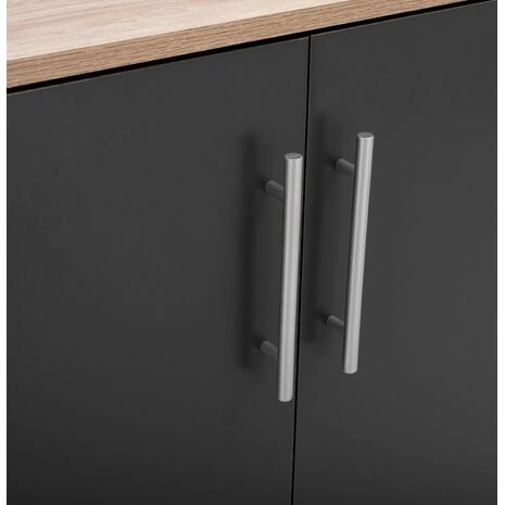 ΠΑΠΟΥΤΣΟΘΗΚΗ ΝΤΟΥΛΑΠΙ EMERIE HM2206.04 ΜΕΛΑΜΙΝΗ ΣΕ SONAMA-ΓΚΡΙ 60X40,5X80Υεκ.