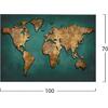 ΠΙΝΑΚΑΣ ΚΑΜΒΑΣ WORLD MAP HM7197.01 100X3X70 εκ.