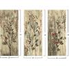 ΠΙΝΑΚΑΣ ΤΡΙΠΤΥΧΟ MDF RED FLOWERS AND BERRIES HM7204.01 60x50x0,3 εκ.