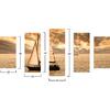 ΠΙΝΑΚΑΣ ΠΕΝΤΑΠΤΥΧΟ MDF SUNSET SAILING HM7206.01 100X0,3X60 εκ.