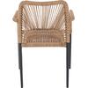 ΠΟΛΥΘΡΟΝΑ ΑΛΟΥΜΙΝΙΟΥ NOJO HM5771.02 ΓΚΡΙ ΜΕ P.E.TWIST RATTAN ΜΠΕΖ 55x63x82Y εκ.