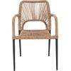 ΠΟΛΥΘΡΟΝΑ ΑΛΟΥΜΙΝΙΟΥ NOJO HM5771.02 ΓΚΡΙ ΜΕ P.E.TWIST RATTAN ΜΠΕΖ 55x63x82Y εκ.