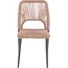 ΚΑΡΕΚΛΑ ΑΛΟΥΜΙΝΙΟΥ ΓΚΡΙ ΜΕ P.E.TWIST RATTAN ΜΠΕΖ HM5770.02 45x63x82Υ εκ.