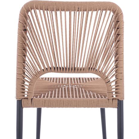 ΚΑΡΕΚΛΑ ΑΛΟΥΜΙΝΙΟΥ ΓΚΡΙ ΜΕ P.E.TWIST RATTAN ΜΠΕΖ HM5770.02 45x63x82Υ εκ.