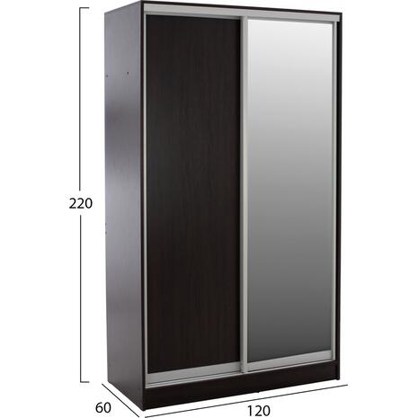 ΝΤΟΥΛΑΠΑ ΔΙΦΥΛΛΗ ΣΥΡΟΜΕΝΗ ΜΕ ΚΑΘΡΕΠΤΗ ADLER HM2460.02 ΜΕΛΑΜΙΝΗ WENGE 120x60x220Y