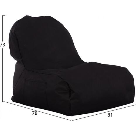 ΠΟΥΦ CLOUD ΑΔΙΑΒΡΟΧΗ ΠΟΛΥΘΡΟΝΑ HM5112.04 ΜΑΥΡΗ ΜΕ UV PROTECTION 81x78x73Y εκ.