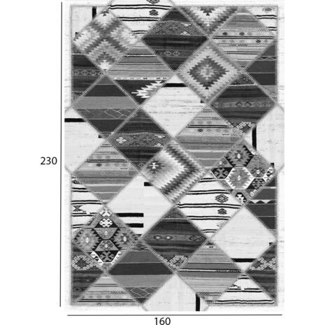 ΧΑΛΙ ΣΑΛΟΝΙΟΥ ETHNIC ΜΕ ΚΡΟΣΙΑ JOSIANE ΓΚΡΙ HM7675.21 160X230 εκ.