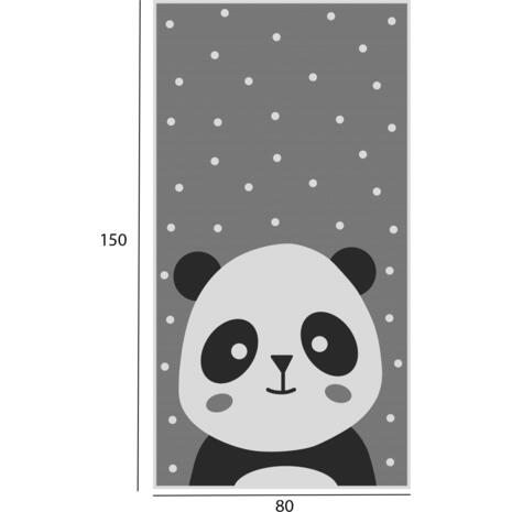 ΠΑΙΔΙΚΟ ΧΑΛΙ ΜΕ ΚΡΟΣΙΑ ΣΕΙΡΑ KIDDER HM7678.14 PANDA ΓΚΡΙ 80Χ150 εκ.