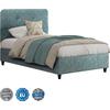 ΚΡΕΒΑΤΙ DOLORES ΑΠΟ ΥΦΑΣΜΑ LIGHT GREEN HM649.27 ΓΙΑ ΣΤΡΩΜΑ 90x200 εκ.