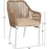 ΠΟΛΥΘΡΟΝΑ ΑΛΟΥΜΙΝΙΟΥ LOKKI HM5855.01 ΛΕΥΚΟ ΜΕ ΣΧΟΙΝΙ WICKER PE ΜΠΕΖ 56x66x82Υ εκ.