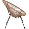 ΠΟΛΥΘΡΟΝΑ ACAPULCO Τ. ΦΩΛΙΑ ΜΕΤΑΛΛΟ ΜΑΥΡΟ ΜΕ TWISTED WICKER HM5871.01 70x73x79 εκ.
