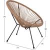 ΠΟΛΥΘΡΟΝΑ ACAPULCO Τ. ΦΩΛΙΑ ΜΕΤΑΛΛΟ ΜΑΥΡΟ ΜΕ TWISTED WICKER HM5871.01 70x73x79 εκ.