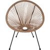 ΠΟΛΥΘΡΟΝΑ ACAPULCO Τ. ΦΩΛΙΑ ΜΕΤΑΛΛΟ ΜΑΥΡΟ ΜΕ TWISTED WICKER HM5871.01 70x73x79 εκ.