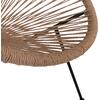 ΠΟΛΥΘΡΟΝΑ ACAPULCO Τ. ΦΩΛΙΑ ΜΕΤΑΛΛΟ ΜΑΥΡΟ ΜΕ TWISTED WICKER HM5871.01 70x73x79 εκ.