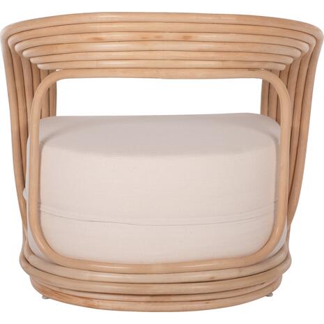 ΠΟΛΥΘΡΟΝΑ DUCHESS ΑΠΟ RATTAN ΦΥΣΙΚΟ-ΕΚΡΟΥ ΜΑΞΙΛΑΡΙ HM9478 81x59x70Y εκ.
