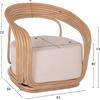 ΠΟΛΥΘΡΟΝΑ DUCHESS ΑΠΟ RATTAN ΦΥΣΙΚΟ-ΕΚΡΟΥ ΜΑΞΙΛΑΡΙ HM9478 81x59x70Y εκ.