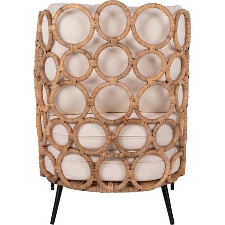 ΠΟΛΥΘΡΟΝΑ RINGER HM9341 ΑΠΟ RATTAN-ΜΕΤΑΛΛΟ ΦΥΣΙΚΟ ΧΡΩΜΑ 65x69x86Y εκ. (Διάφορα χρώματα)