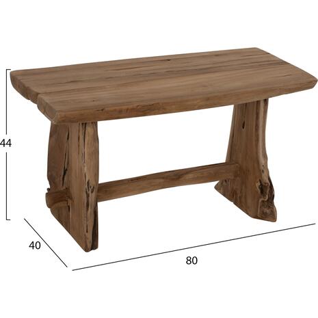 ΠΑΓΚΑΚΙ YEDI HM9347 ΑΠΟ ΜΑΣΙΦ ΞΥΛΟ TEAK ΦΥΣΙΚΟ 80X40X44Y εκ.