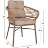 ΠΟΛΥΘΡΟΝΑ ΑΛΟΥΜΙΝΙΟΥ ΜΟΚΑ ΕΠΑΓΓΕΛΜ. RATTAN & ΜΑΞΙΛΑΡΙ ΜΠΕΖ HM5863.02 60x56x84Y εκ.