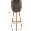 ΓΛΑΣΤΡΑ ΑΠΟ RATTAN ΚΑΙ BAMBOO HM7724 36Χ35Χ95Yεκ.ΦΥΣΙΚΟ - ΠΡΑΣΙΝΟ