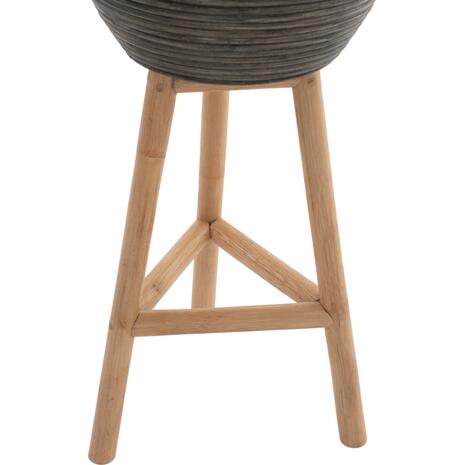 ΓΛΑΣΤΡΑ ΑΠΟ RATTAN ΚΑΙ BAMBOO HM7815 31x30x80Yεκ. ΦΥΣΙΚΟ - ΠΡΑΣΙΝΟ