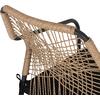 ΠΟΛΥΘΡΟΝΑ ΑΛΟΥΜΙΝΙΟΥ ΣΚΟΥΡΟ ΓΚΡΙ ΜΕ WICKER ΜΠΕΖ Κ ΜΑΞΙΛΑΡΙ HM5865.01 53,5x58x84,5Υεκ