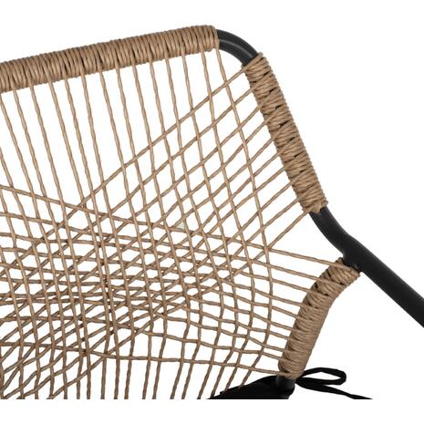 ΠΟΛΥΘΡΟΝΑ ΑΛΟΥΜΙΝΙΟΥ ΣΚΟΥΡΟ ΓΚΡΙ ΜΕ WICKER ΜΠΕΖ Κ ΜΑΞΙΛΑΡΙ HM5865.01 53,5x58x84,5Υεκ