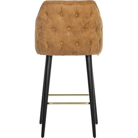 ΣΚΑΜΠΟ BAR ALONZO ΞΥΛΙΝΟ HM9281.19 ΧΡΥΣΟ T. NUBUK 50x62x108,5Υεκ.