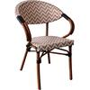 ΠΟΛΥΘΡΟΝΑ BAMBOO LOOK HM5861.03 ΚΑΦΕ-ΛΕΥΚΟ 58.5x58x82Υεκ.