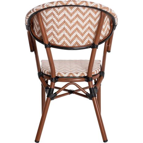 ΠΟΛΥΘΡΟΝΑ BAMBOO LOOK HM5861.03 ΚΑΦΕ-ΛΕΥΚΟ 58.5x58x82Υεκ.