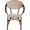 ΠΟΛΥΘΡΟΝΑ BAMBOO LOOK HM5861.03 ΚΑΦΕ-ΛΕΥΚΟ 58.5x58x82Υεκ.