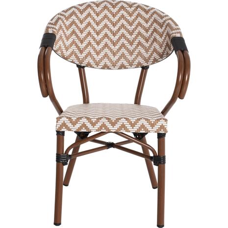 ΠΟΛΥΘΡΟΝΑ BAMBOO LOOK HM5861.03 ΚΑΦΕ-ΛΕΥΚΟ 58.5x58x82Υεκ.