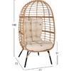 ΠΟΛΥΘΡΟΝΑ Τ.ΦΩΛΙΑ RATTAN HM5869.01 ΜΕΤΑΛ. ΠΟΔΙΑ ΜΑΥΡΑ 77x72x148 εκ.