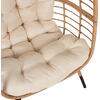ΠΟΛΥΘΡΟΝΑ Τ.ΦΩΛΙΑ RATTAN HM5869.01 ΜΕΤΑΛ. ΠΟΔΙΑ ΜΑΥΡΑ 77x72x148 εκ.