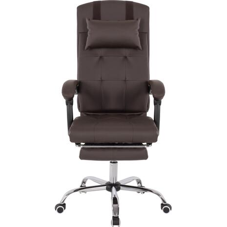 ΠΟΛΥΘΡΟΝΑ ΓΡΑΦΕΙΟΥ ΔΙΕΥΘΥΝΤΙΚΗ ΚΑΦΕ HM1057.19 ΜΕ ΠΤΥΣΣΟΜΕΝΟ ΥΠΟΠΟΔΙΟ 58x71x128Y εκ. (Καφέ)