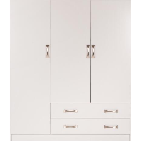 ΝΤΟΥΛΑΠΑ 3ΦΥΛΛΗ CARLY HM384.05 ΜΕ ΔΥΟ ΣΥΡΤΑΡΙΑ ΛΕΥΚΗ 150X55Χ180Υεκ.