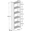 ΒΙΒΛΙΟΘΗΚΗ CLASSIKER HM9226.12 ΜΕΛΑΜΙΝΗΣ SONΟMA-ΛΕΥΚΟ 48,5x22x160Υεκ.