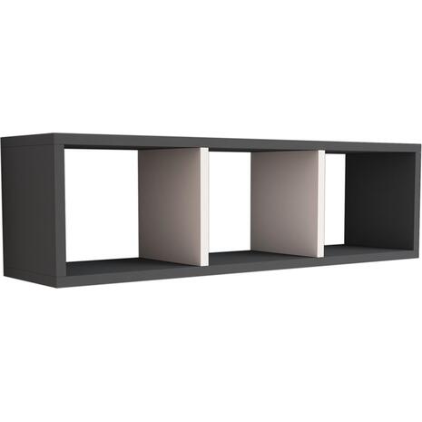 ΡΑΦΙΕΡΑ ΤΟΙΧΟΥ ΜΕΛΑΜΙΝΗΣ ΓΚΡΙ & ΛΕΥΚΟ CLASSIKER HM9228.13 90x22x25,6Υ εκ.