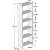 ΒΙΒΛΙΟΘΗΚΗ CLASSIKER HM9226.13 ΜΕΛΑΜΙΝΗΣ ΓΚΡΙ-ΛΕΥΚΟ 48,5x22x160Υεκ.