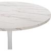 ΤΡΑΠΕΖΙ ΤΡΑΠΕΖΑΡΙΑΣ ROLLO HM9421.01 ΣΤΡΟΓΓΥΛΟ WHITE MARBLE Φ90x74Y εκ.