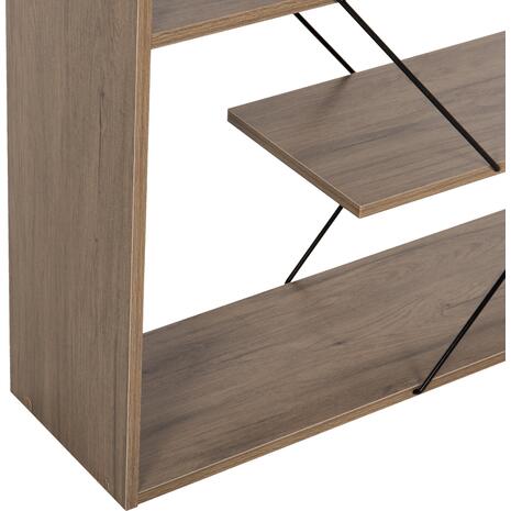 ΒΙΒΛΙΟΘΗΚΗ TARS HM2240.13 OLIVE GREY ΜΕΛΑΜΙΝΗ-ΜΑΥΡΕΣ ΜΕΤΑΛΛΙΚΕΣ ΒΕΡΓΕΣ 84x24x157Yεκ.