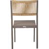 ΚΑΡΕΚΛΑ ΑΛΟΥΜΙΝΙΟΥ ΣΑΜΠΑΝΙ ΜΕ RATTAN & TEXTLINE HM5921.03 46x55,5x83 εκ.