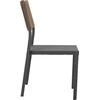 ΚΑΡΕΚΛΑ ΑΛΟΥΜΙΝΙΟΥ ΑΝΘΡΑΚΙ ΜΕ RATTAN ΚΑΙ TEXTLINE HM5921.01 46x55,5x83Υ εκ.