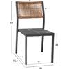 ΚΑΡΕΚΛΑ ΑΛΟΥΜΙΝΙΟΥ ΑΝΘΡΑΚΙ ΜΕ RATTAN ΚΑΙ TEXTLINE HM5921.01 46x55,5x83Υ εκ.
