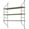 ΡΑΦΙΕΡΑ ΤΟΙΧΟΥ ACHALA ΜΕΛΑΜΙΝΗΣ HM9185.12 OLIVE GREY 60x15x68Y εκ.