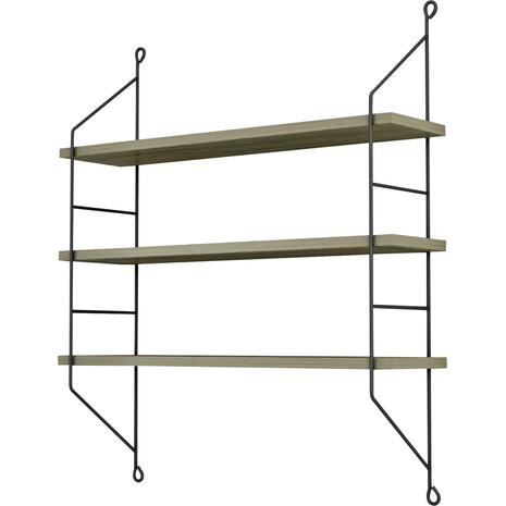 ΡΑΦΙΕΡΑ ΤΟΙΧΟΥ ACHALA ΜΕΛΑΜΙΝΗΣ HM9185.12 OLIVE GREY 60x15x68Y εκ.