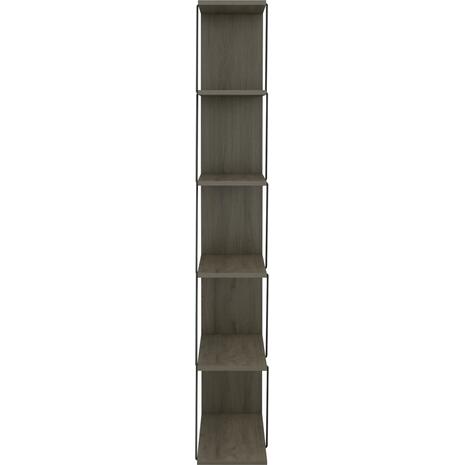 ΒΙΒΛΙΟΘΗΚΗ ΜΙΝΙ TARS HM2241.13 OLIVE GREY ME ΜΑΥΡΕΣ ΒΕΡΓΕΣ 65x22-24x146Υεκ.