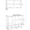 ΣΥΝΘΕΣΗ ΚΟΥΖΙΝΑΣ BLAINE ΜΕΛΑΜΙΝΗ ΓΚΡΙ HM2439.10 120x46-29,2εκ.
