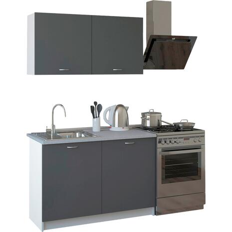 ΣΥΝΘΕΣΗ ΚΟΥΖΙΝΑΣ BLAINE ΜΕΛΑΜΙΝΗ ΓΚΡΙ HM2439.10 120x46-29,2εκ.