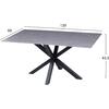 ΤΡΑΠΕΖΙ ΣΑΛΟΝΙΟΥ HM9470.05 GREY MARBLE-ΜΑΥΡΗ ΜΕΤΑΛ.ΒΑΣΗ 120x60x45,5Yεκ.